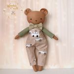 Miś Tymuś w ogrodniczkach przytulanka prezent - 