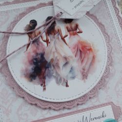 Kartka na wieczór panieński w różu 2, personalizacja