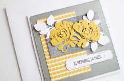 Kartka UNIWERSALNA z żółtymi różami