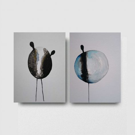 Postacie 3-dwiae akwarele