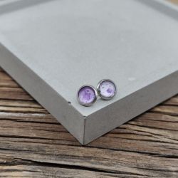 Kolczyki sztyfty Fioletowa Mgławica