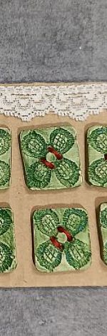 Guziki ceramiczne zielone