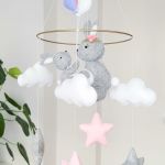 Baby mobile, karuzela nad łóżeczko, królik - Możliwość montażu pod sufitem