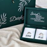 Komplet pudełek ślubnych - butelkowa zieleń 2 - Komplet pudełek ślubnych butelkowa zieleń i srebro, skrzynka na koperty, pudełko na obrączki ślubne personalizowana szkatułka ślub wesele