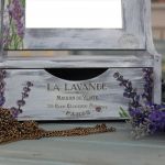 Lawendowa toaletka, z lusterkiem, prezent - 