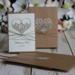 Oryginalna ślubna kartka rustykalna z kopertą - stylowa kartka ślubna
