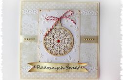 Kartka świąteczna z bombką