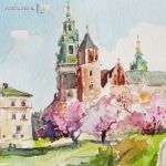 Wiosenny Wawel - malowany Kraków