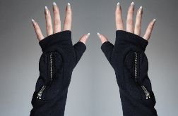 Rękawiczki mitenki z kieszeniami czarne