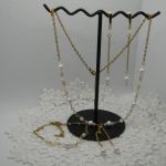 Komplet ze stali szlachetnej złoty - 