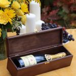 Skrzyneczka na wino-Prezent ślubny-SRPW08 - pudełko na wino ślub