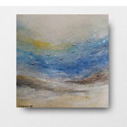Morze 5-akwarela formatu 15/15 cm 