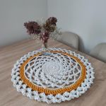 Serweta szydełkowa na stolik ze sznurka 60cm - Serweta ze sznurka