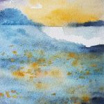 Pejzaż -akwarela formatu A5 - 