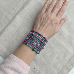Zestaw 11 Bransoletek Mocy - Jadeit, Turkus i Kwarc | Handmade