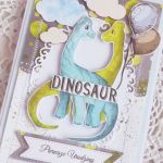 Kartka w pudełeczku z Dinozaurem 6 GOTOWA - 