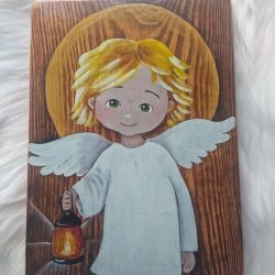 obrazek do powieszenia z aniołkiem