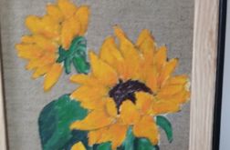Słoneczniki - obraz malowany
