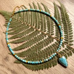 SERCE Z AMAZONITU - NASZYJNIK RÓWNOWAGI I KREATYWNOŚCI 