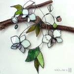 Dekor ze storczykami V - szklane storczyki