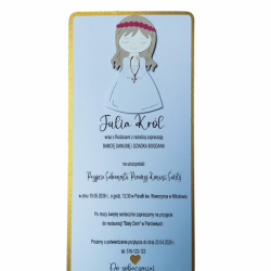 Zaproszenie na I Komunię Świętą (dziewczynka)