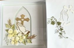 158,komunia -kartka w pudełku z torebką