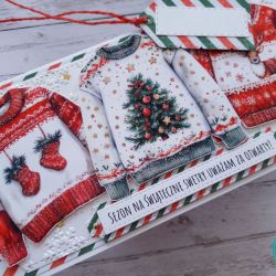 Kartka świąteczna ze swetrami