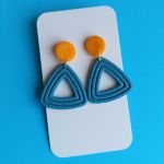 "Nira II" - kolczyki z gliny polimerowej. - z lekką fakturą