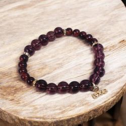 Bransoletka na gumce love brąz