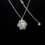 Błękitny Naszyjnik "Crystal Vitrail" - Prezent na urodziny