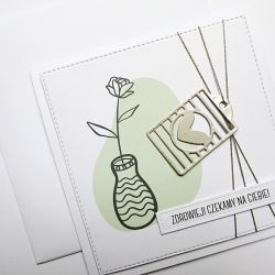 Kartka zdrowiej czekamy na Ciebie handmade