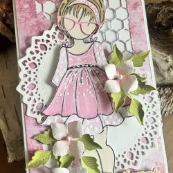 051,kartka urodzinowa/imieninowa dla dziewczynki