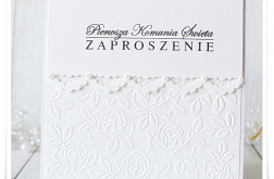 Delikatne zaproszenia komunijne #1