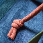 Duża granatowa torba z kominem patchwork - 