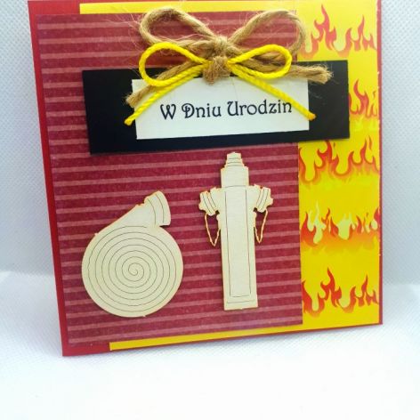 Kartka dla strażaka urodziny Dzień Strażaka #1