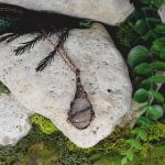 Miedziany wisior wire wrapping z różowym kwarcem #4 - 