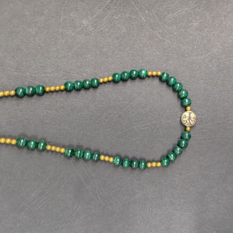 Naszyjnik Malachit Mini Z Drzewkiem Szczęścia