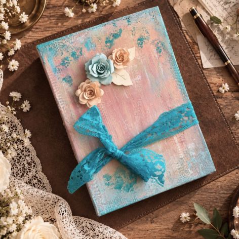 Pamiętnik A5 handmade dla dziewczynki w pastelowych kolorach prezent dla dziewczynki