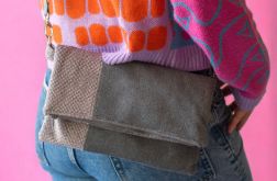 Szara składana kopertówka