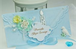 Kopertówka z okazji Chrztu św. - white bird