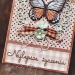 Najlepsze życzenia - motyl w ramce - Motyl turkus - detal II