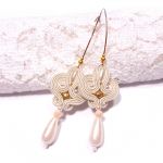 ślubne kolczyki sutasz - 