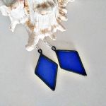 Kolczyki Magia geometrii II Tiffany - w kolorach grantu i niebieskiego