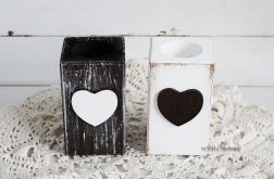 Komplet 2 świeczników, serca, 271