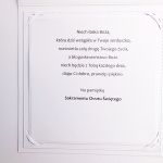 Kartka na Chrzest z aniołkiem-chłopczykiem - Personalizowana kartka na Chrzest