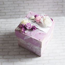 Ślubne pudełko - vintage fiolet