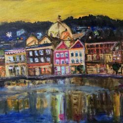Lesbos Grecja, 40x50x2, płótno Lesbos Grecja, 40x50x2, płótno