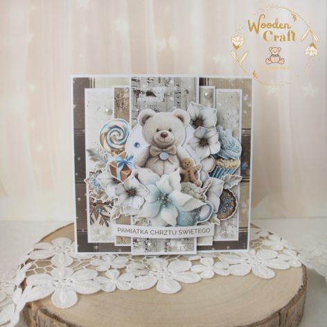 Kartka na chrzest chłopca "JolySeason1"GOTOWA