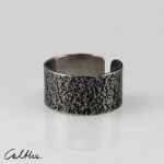 Piasek - metalowa obrączka 130620-08a - Regulowany pierścionek