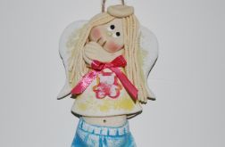 Siostra Agnieszki - aniołek z masy solnej, prezent, dekoracja